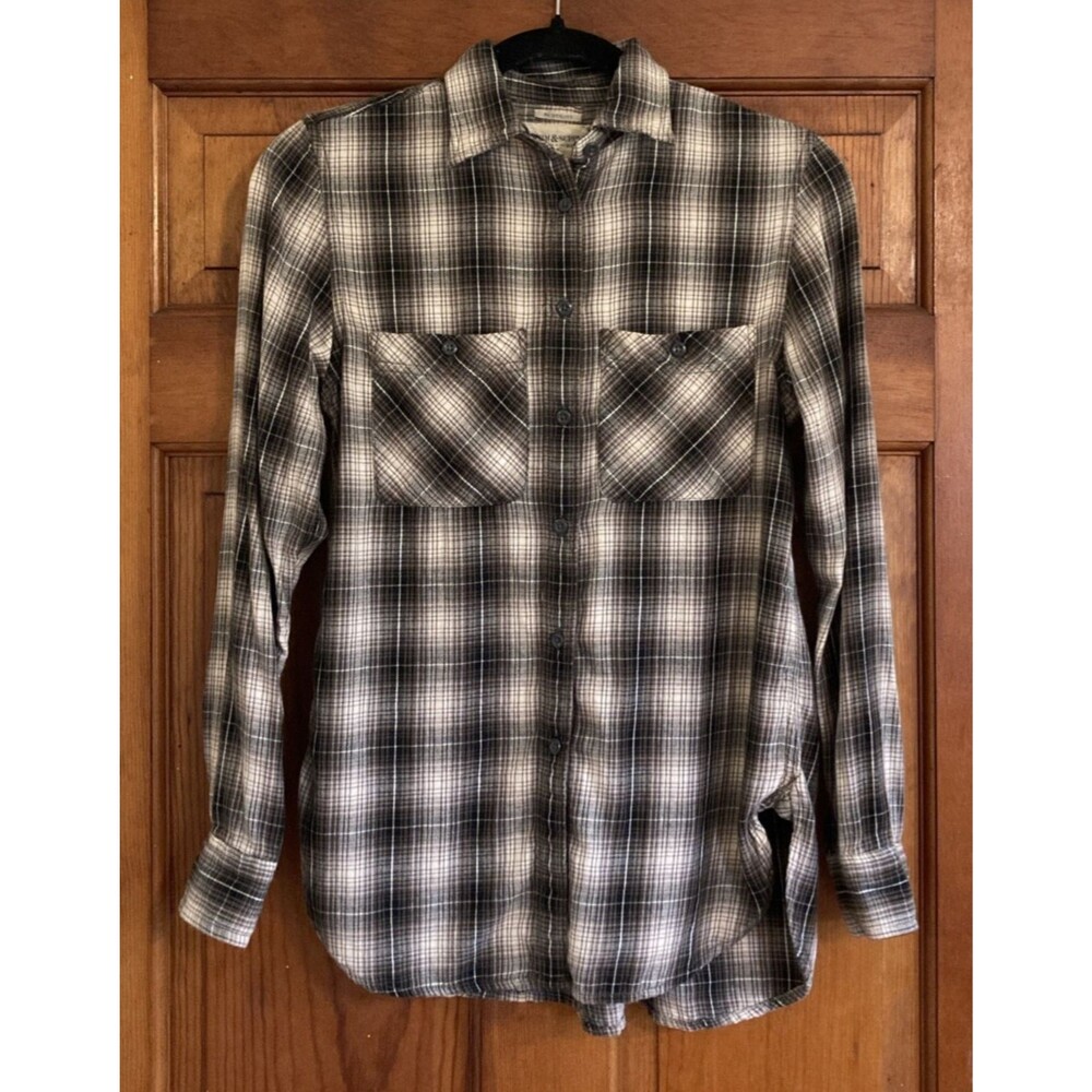 Denim Supply Ralph Lauren Womens Sz XS Plaid RL Grunge Vintage Indie Shirt